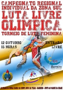 No pavilhão da Escola Básica da Quinta Nova da Telha - Barreiro Campeonato Regional Individual de Luta Livre Olímpica da Zona Sul e Ilhas