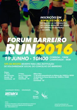 Atletismo - Forum Barreiro Run 2016 As inscrições já se encontram abertas