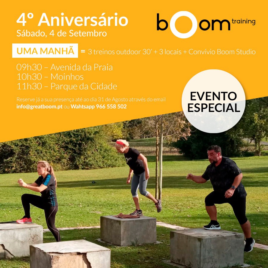 UMA MANHÃ REPLETA DE ATIVIDADES E CONVÍVIO NO BARREIRO BOOM TRAINING STUDIO CELEBRA O 4º ANIVERSÁRIO COM EVENTO ESPECIAL.
