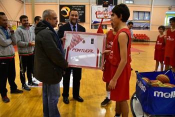 Barreiro - Carlos Humberto no Pavilhão Municipal Luís de Carvalho Seleção Nacional de sub16 masculinos recebe as boas vindas