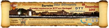 Noite no Barreiro iluminada com centenas de luzes das bicicletas Nocturno de S. Silvestre em BTT dia 19 de Dezembro