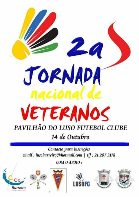 Barreiro - Jornada Campeonato Nacional Veteranos Badminton Cidade do Barreiro no mapa do Badminton Nacional.