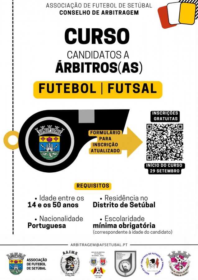Núcleo de Confraternização dos Árbitros de Futebol do Barreiro Curso de Formação Inicial de Árbitros de Futebol - Setembro 2025