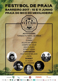 FESTI´BOL DE PRAIA BARREIRO 2017 Padrinho é Nuno Belchior, jogador da Selecção Nacional de Futebol de Praia