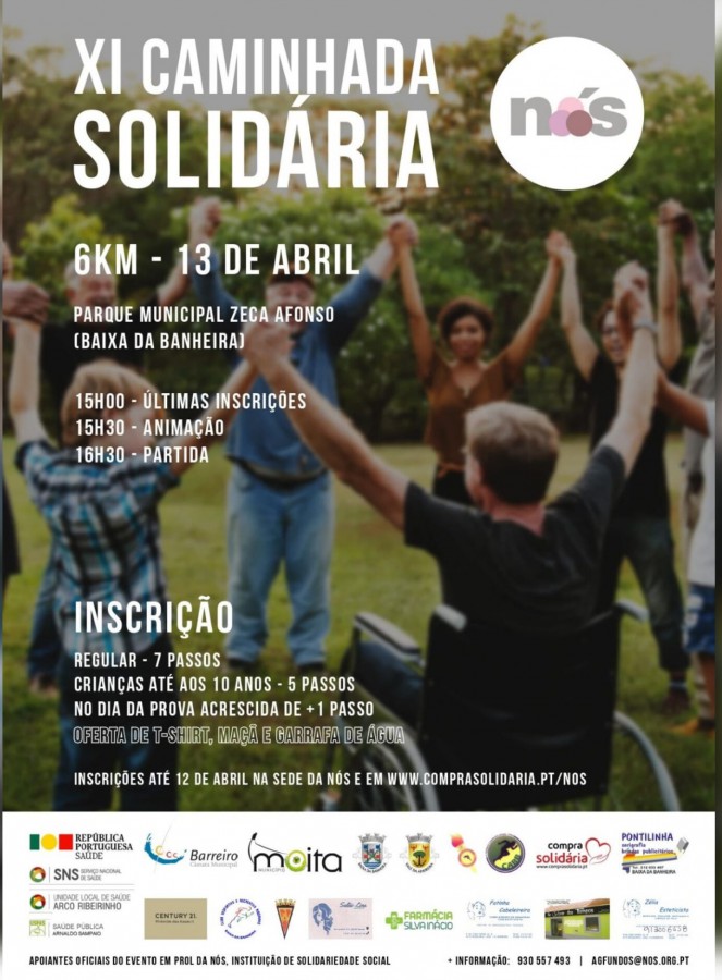 Barreiro / Moita - Iniciativa realiza-se a 13 abril NÓS concretiza XI Caminhada Solidária no Parque Zeca Afonso