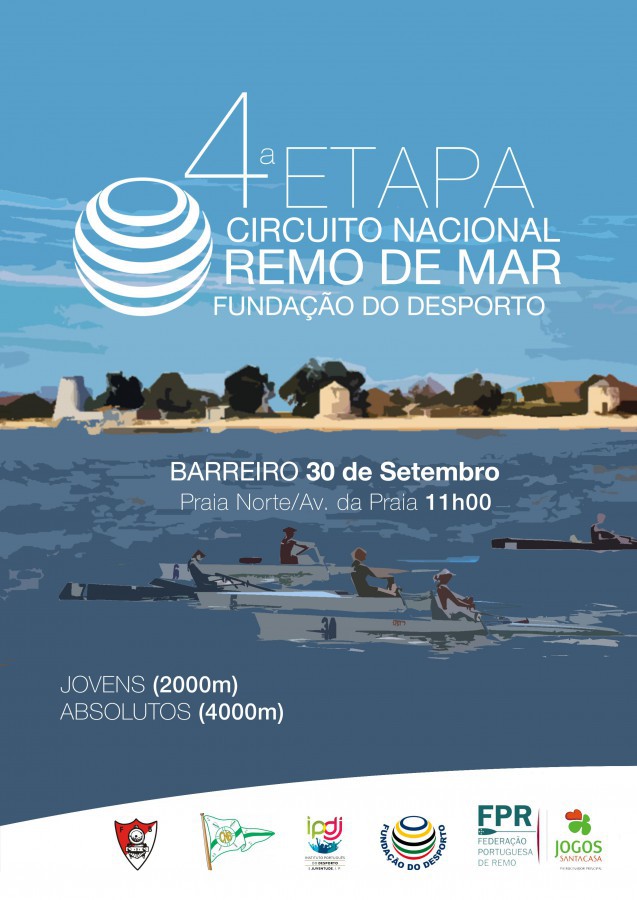 Barreiro- Na Praia Norte/Avenida da Praia Vai decorrer a 4ª Etapa do Circuito Nacional de Remo de Mar