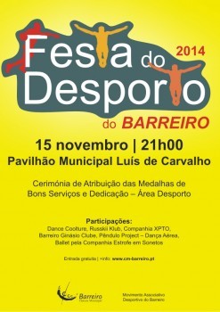Barreiro - Festa do Desporto Homenagem a Augusto Pereira Valegas com Medalha de Honra