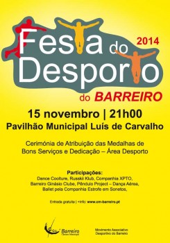 Festa do Desporto no Barreiro Homenagem a clubes/coletividades, equipas ou atletas do Concelho