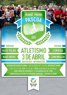 Prova realiza-se em Alcácer do Sal a 3 de abril XIX Grande Prémio da Páscoa em Atletismo recebe inscrições