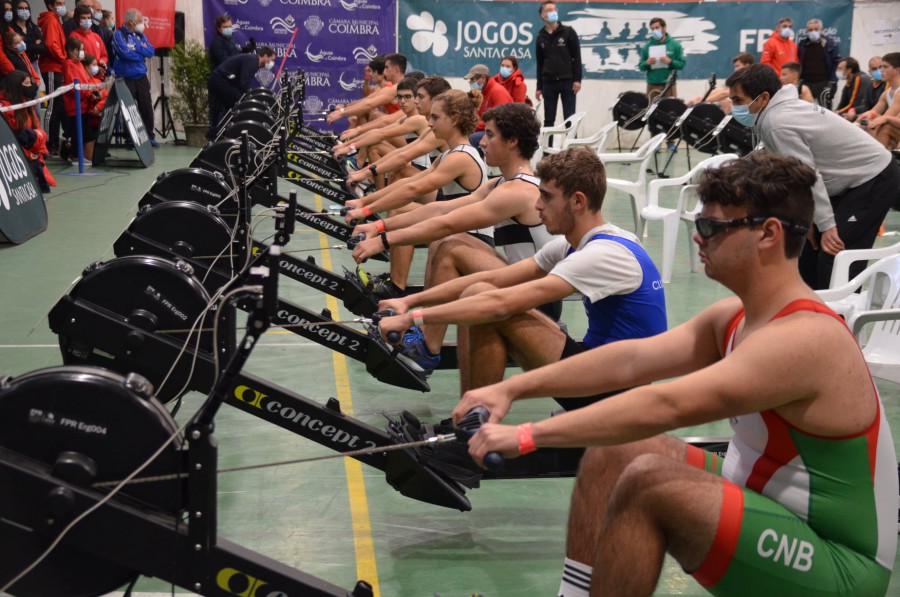Campeonato Nacional de Remo Indoor Atletas do Barreiro do Clube Naval Barreirense com presença positiva