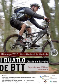 Duatlo BTT na Mata da Machada - Barreiro Cento e setenta inscritos . Disputa da Taça de Portugal PORterra
