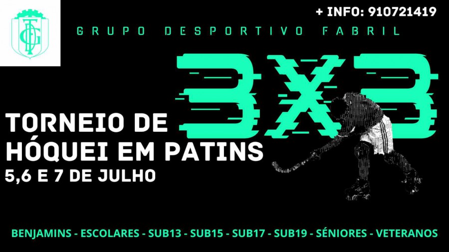 No Grupo Desportivo Fabril do Barreiro 3ª Edição do Torneio 3x3 de Hóquei em Patins . Cerca de 220 atletas participantes