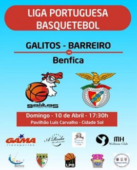 Barreiro - Liga Portuguesa de Basquetebol Galitos - Benfica no Pavilhão Municipal Luis de Carvalho