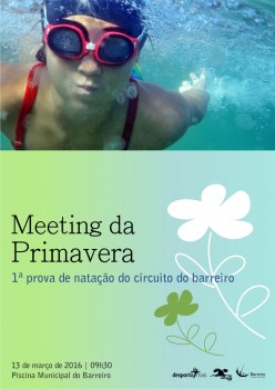 Prova destinada aos alunos das classes de Golfinhos, Tubarões, Adultos Circuito de Natação do Barreiro com 1ª jornada a 13 de março