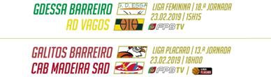 Basquetebol do Barreiro na FPB TV Duas transmissões para o fim de semana