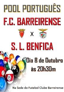 Pool Português no Barreiro FC Barreirense recebe SL Benfica