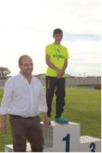 Grande Prémio de Marcha Atlética em Vendas Novas Diogo Santos do CABB ( Moita) 1º lugar na categoria de Iniciados
