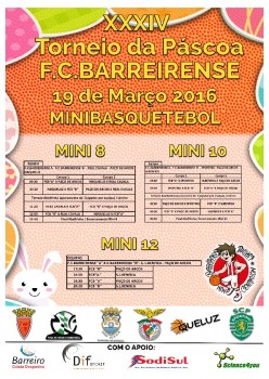 Barreiro - Grande festa e convívio em torno do Minibasquetebol XXXIV Edição Torneio Páscoa do Futebol Clube Barreirense