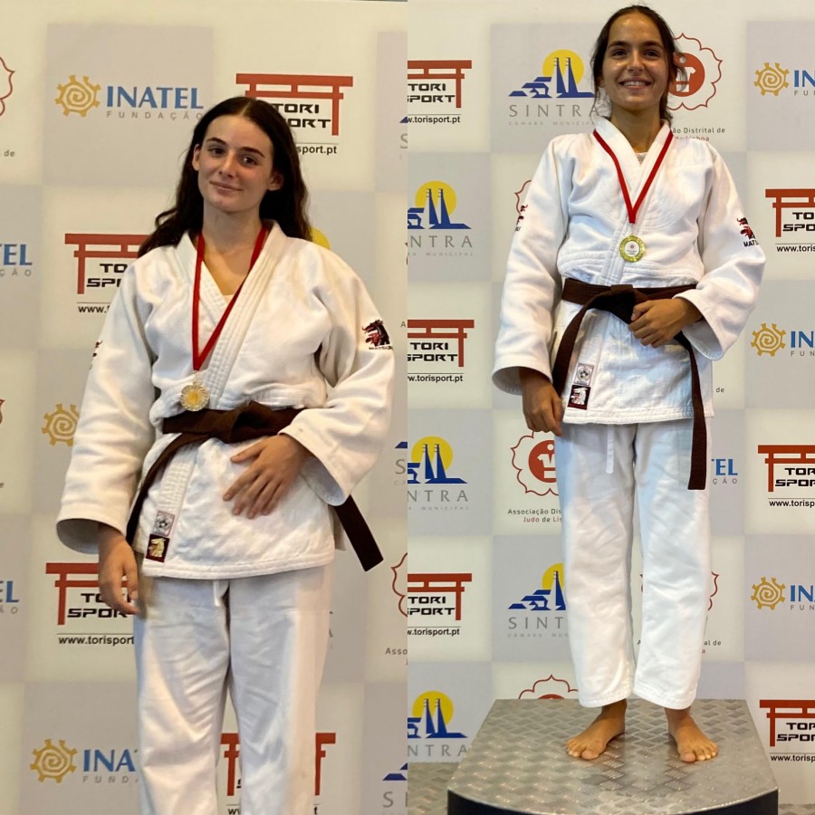 Academia de Judo Barreiro Maria Gaspar 1ª Classificada e Maria Mendes 2ª Classificada . Open Associação Judo de Lisboa