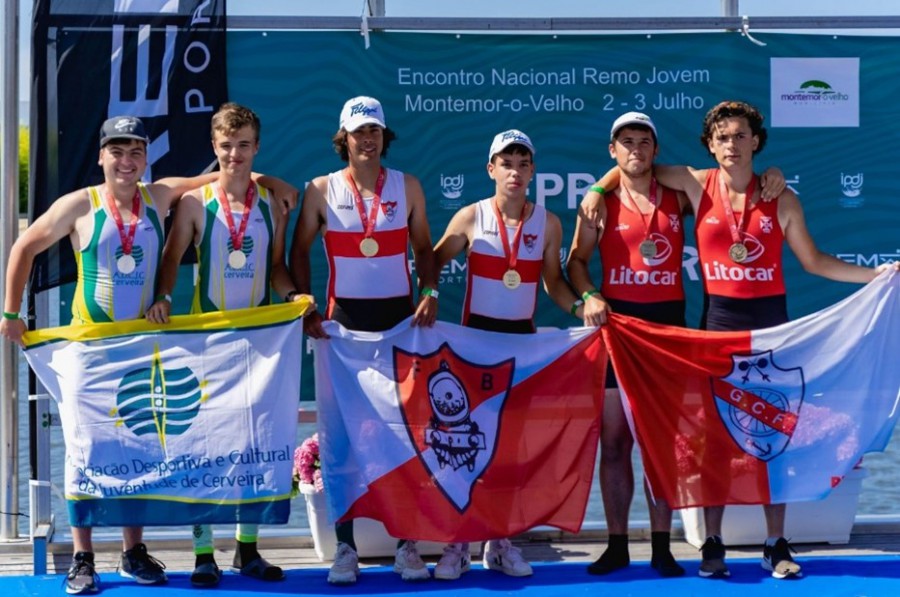 NACIONAIS DE REMO JOVEM - Ferroviários do Barreiro Dinis Calisto e Gabriel Lourenço sagraram-se campeões nacionais