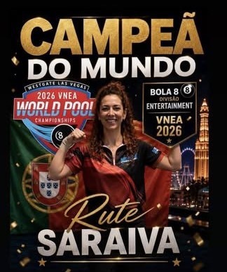 Barreiro – Rute Saraiva das melhores jogadoras de Pool de Portugal Fez história sagrando-se campeã do mundo em Las Vegas