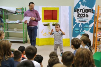 Simone Fragoso embaixadora do programa Setúbal Cidade Europeia Partilhou curiosidades num encontro com crianças da EB n.º 3 do Montalvão