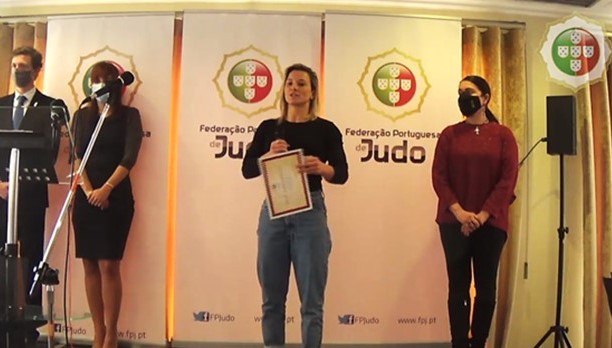 Comemoração do 61º Aniversário da FPJ em Coimbra Telma Monteiro de Almada recebe Diploma de Mérito Desportivo
