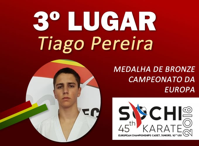 Karaté - Tiago Pereira do Barreiro 3º Lugar no 45º Campeonato da Europa de Cadetes, Juniores e Sub21 na Rússia
