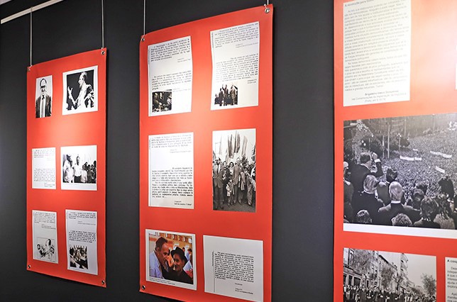 Palmela – No Bairro Alentejano - Freguesia da Quinta do Anjo Exposição do Centenário de Vasco Gonçalves com montagem em lugar público