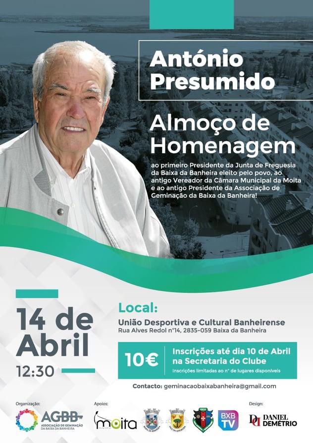 Moita - Na União Desportiva e Cultural Banheirense Almoço de homenagem a António Presumido