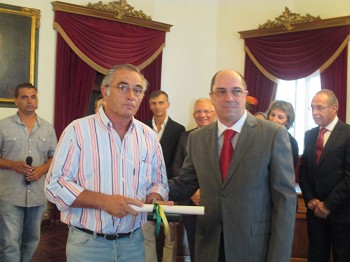 Moita - Cerimónia Pública de Atribuição das Medalhas Municipais José Alberto Mendes Ribeiro «Chula» recebeu a Medalha de Mérito Económico e Social
