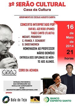 Na Casa da Cultura Baía do Tejo - Barreiro 3º Serão Cultural do AGRUPAMENTO DE ESCOLAS AUGUSTO CABRITA