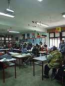 Malangatana esteve no Barreiro Conversa com alunos de artes da Escola Secundária de Casquilhos
