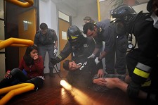 Simulacro na EB 2,3 de Azeitão - Setúbal Testar a resposta e organização deste estabelecimento de ensino
