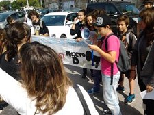 Manifestação de Estudantes em Setúbal Apitão na Escola Secundária Sebastião da Gama