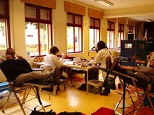 Na Escola secundária Dom Manuel Martins em Setúbal Colheita de sangue e registos para inscrições de dadores de medula óssea