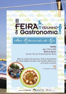 No campus da Escola Técnica Profissional da Moita II Feira da Gastronomia no dia 15 de junho