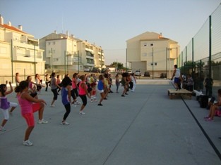 No polidesportivo do Alto da Malhada em Coina - Barreiro Aula de Zumba Fitness contou com a presença de 110 participantes
