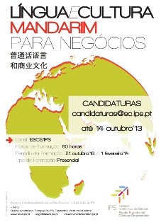 Setúbal - Curso de Língua e Cultura Mandarim para Negócios na ESCE/IPS Inscrições abertas até ao dia 14 de outubro