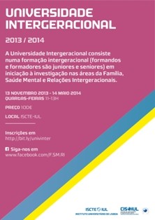 Universidade Intergeracional Iniciação à investigação nas áreas da Família, Saúde Mental e Relações Intergeracionais