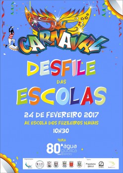 Barreiro - Hoje 24 de fevereiro Desfile de Carnaval das Escolas 2017 Tema «80 anos de Abastecimento Público de Água