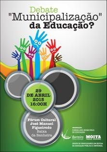 Moita e Barreiro debatem «Municipalização» da Educação? no Fórum Cultural José Manuel Figueiredo na Baixa da Banheira