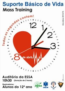 Clube EUROPEU do AESA, com a colaboração do INEM - Barreiro Promoveu MASS TRAINING de Suporte Básico de vida (SBV)