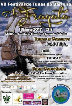 Festival de Tunas no Barreiro «A Fragata» Quatro Tunas de diferentes pontos do país