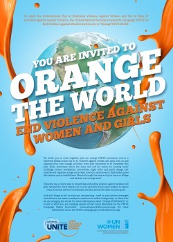 Campanha da ONU «Orange the World» em Setúbal Agrupamento de Escolas Lima de Freitas única organização portuguesa na campanha