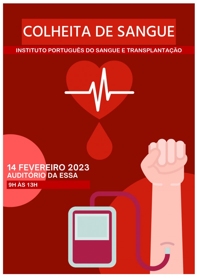 BARREIRO - No dia do AMOR ofereça VIDA Colheita de sangue no Auditório da ESSA