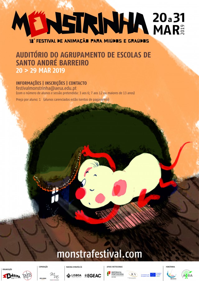 No Agrupamento de Escolas de Santo André - Barreiro Festival Monstrinha 2019 . De 20 a 29 de março