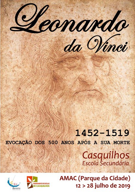 Barreiro - Alunos de artes visuais da Escola Secundária de Casquilhos Exposição evocativa dos 500 anos após a morte de Leonardo da Vinci