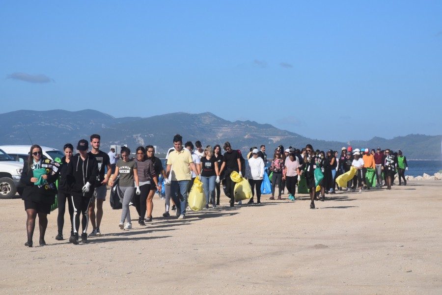 Setúbal - Escolas do IPS vão receber Bandeira Verde Eco-Escolas Estudantes removem 2, 5 toneladas de lixo do Estuário do Sado