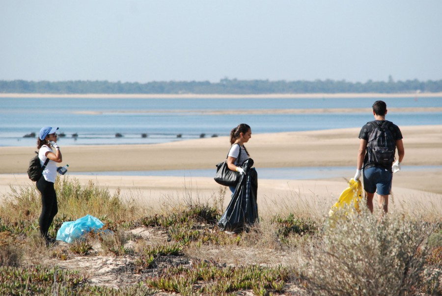 Setúbal - Programa de acolhimento do IPS aposta na sensibilização ambiental Limpeza do estuário do Sado mobiliza 600 novos estudantes